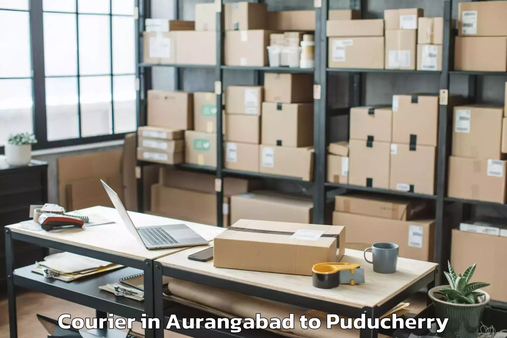 Book Aurangabad to Mahe Courier Online